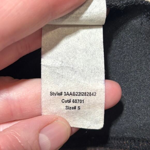 Wrangler Women's Cardigan Size S Black Bronze Shimmer Draped Open 3/4 Sleeve - Picture 6 of 9